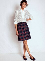 Boden Blue Helen Wool Kilt Skirt - Image 5 of 6