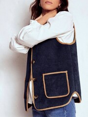 Boden Blue Clerkenwell Reversible Gilet - Image 2 of 8