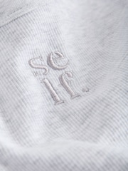 グレー - self.ノースリーブリブ編みスクープネックボディスーツ - 画像 7 / 8