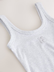 グレー - self.ノースリーブリブ編みスクープネックボディスーツ - 画像 8 / 8