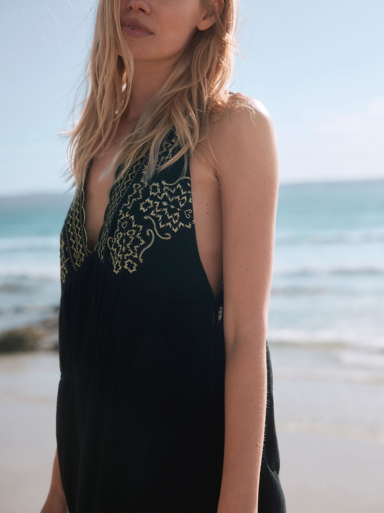 Buy Rockett St George Black Cotton Dobby Embroidered Maxi Beach Dress With a Touch of Linen from Next Bosnia and Herzegovina Buy Rockett St George Black Cotton Dobby Embroidered Maxi Beach Dress With a Touch of Linen from Next Bosnia and Herzegovina