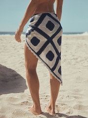 Navy Blue Crochet Sarong - Image 4 of 8