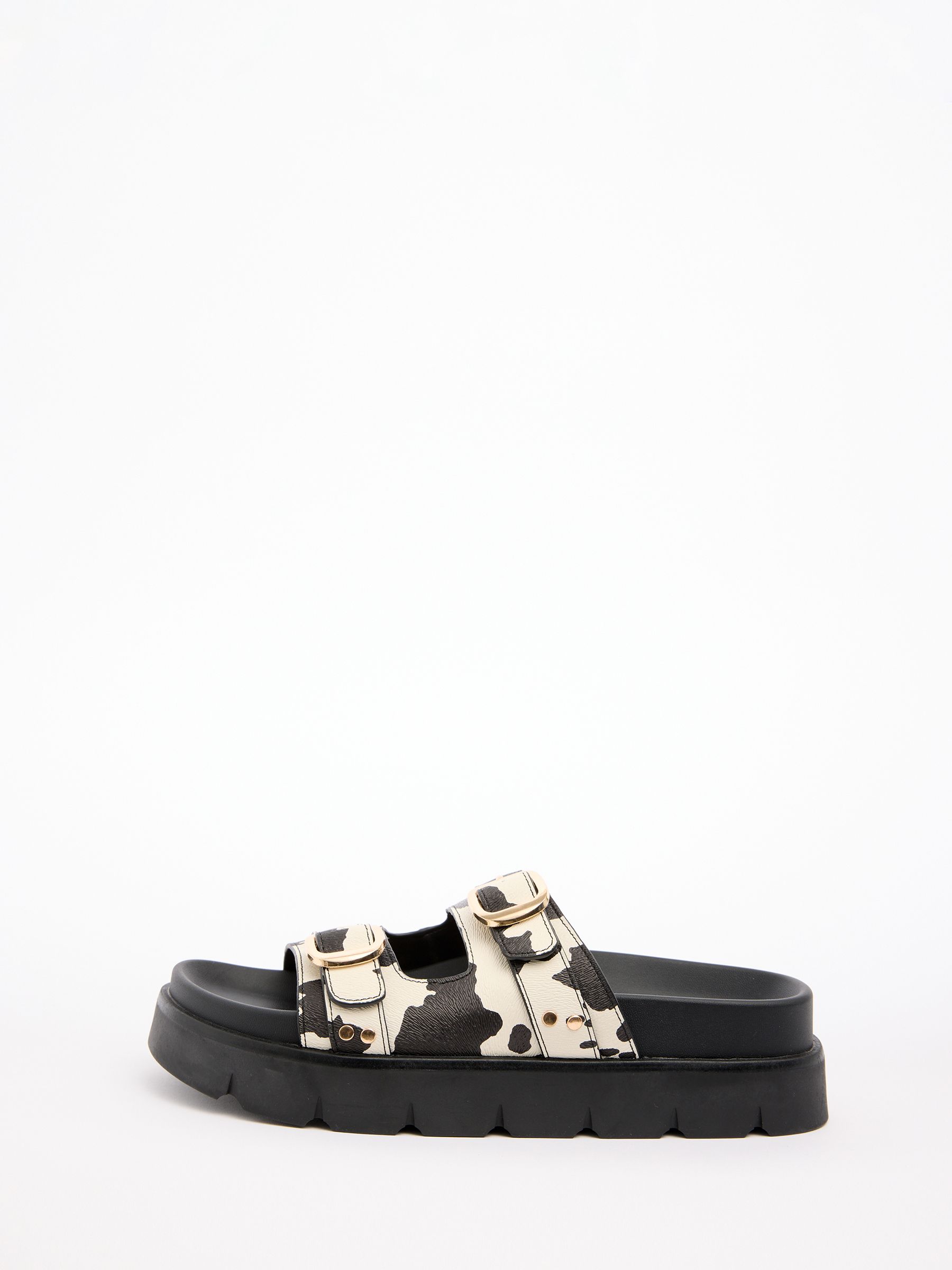 Buy Friends Like These Animal Cow Print Faux Leather Double Buckle