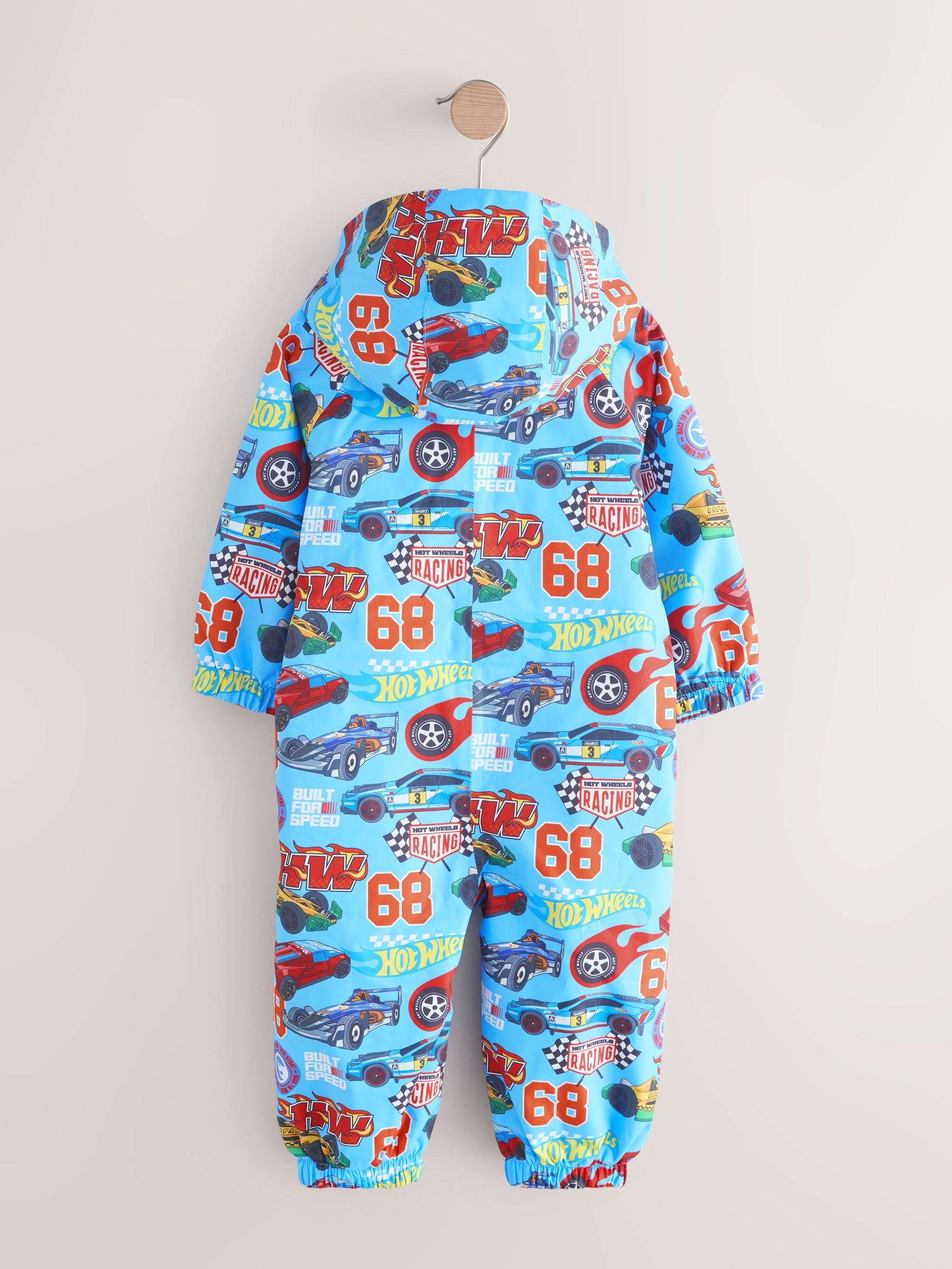 Buy Hot Wheels Blue Waterproof Fleece Lined Puddlesuit (3mths-7yrs