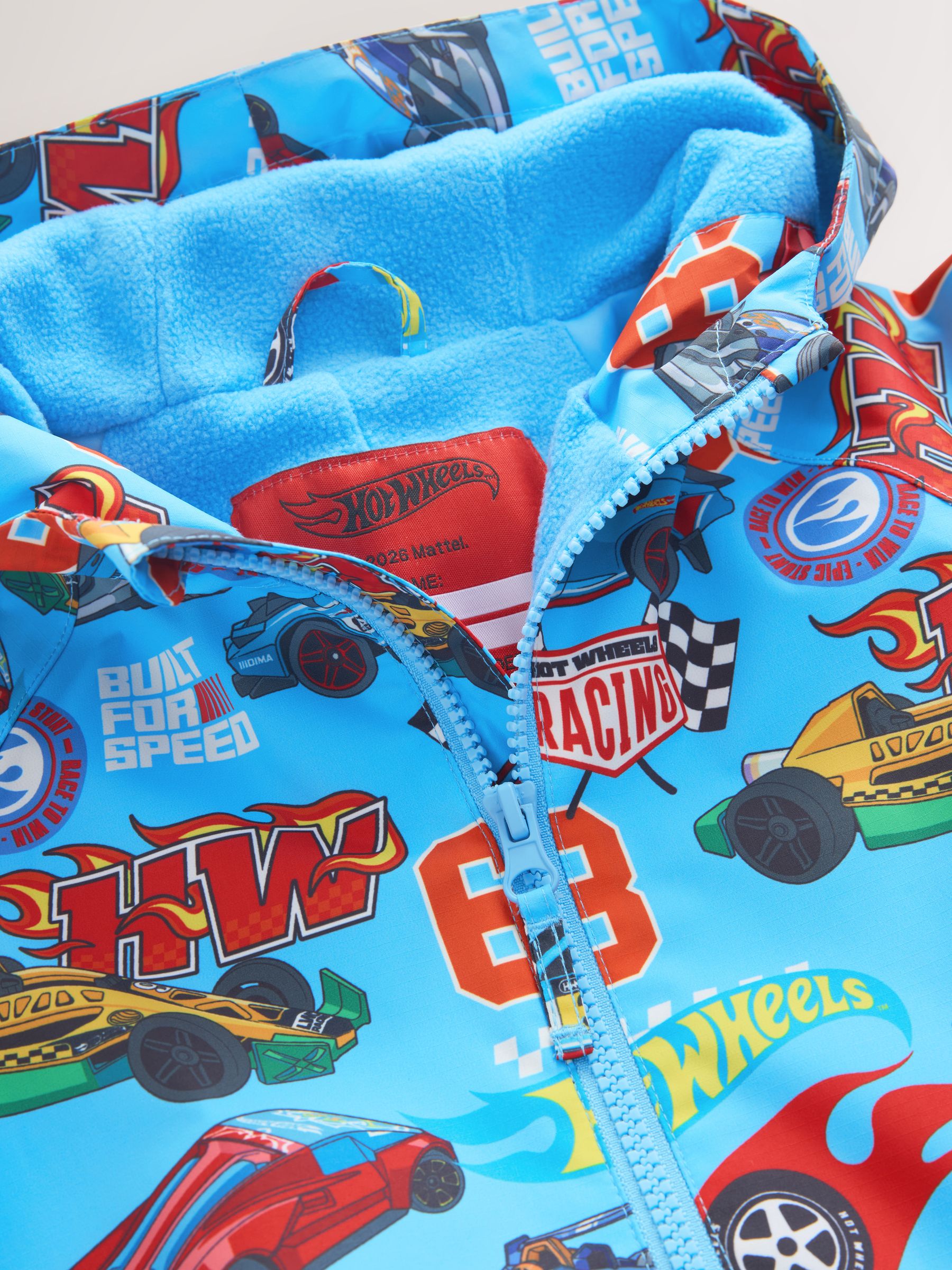 Buy Hot Wheels Blue Waterproof Fleece Lined Puddlesuit (3mths-7yrs