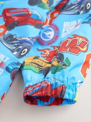 Hot Wheels Blue Waterproof Fleece Lined Puddlesuit (3mths-7yrs) - Image 7 of 7