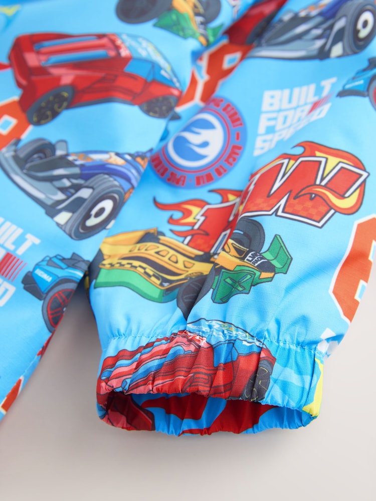 Hot Wheels Blue Waterproof Fleece Lined Puddlesuit (3mths-7yrs) - Image 7 of 7