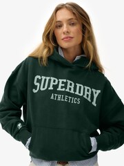 Superdry Green Athletic Essentials Relaxed Hoodie - Image 1 of 5