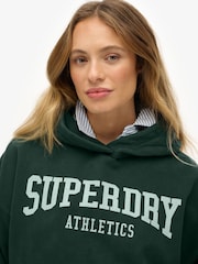 Superdry Green Athletic Essentials Relaxed Hoodie - Image 4 of 5