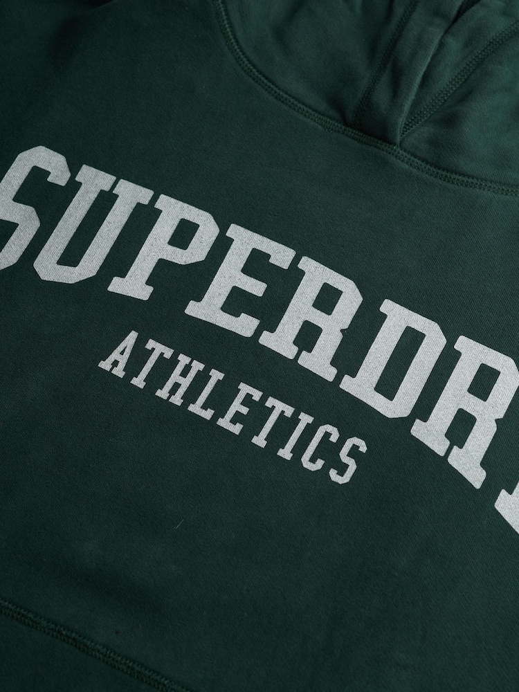 Superdry Green Athletic Essentials Relaxed Hoodie - Image 5 of 5