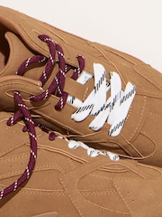 Friends Like These Tan Brown Faux Suede Double Lace Gum Sole Casual Trainers - Image 7 of 7