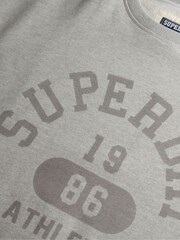 Superdry Grey Athletic Essentials Relaxed Crew Sweatshirt - Image 5 of 5