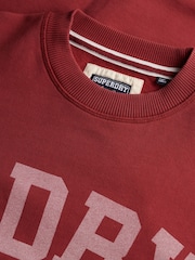 Superdry Red Athletic Essentials Slouchy Crew Sweatshirt - Image 5 of 5