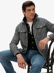 Superdry Blue The Merchant Store Textured Workwear Shirt - Image 1 of 5