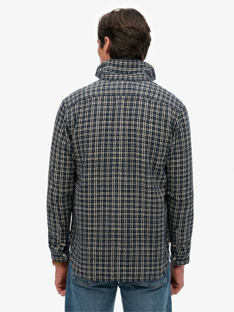 Superdry Blue The Merchant Store Textured Workwear Shirt - Image 2 of 5