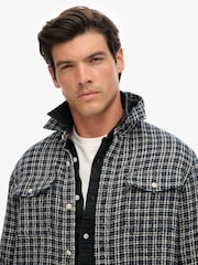 Superdry Blue The Merchant Store Textured Workwear Shirt - Image 4 of 5