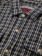 Superdry Blue The Merchant Store Textured Workwear Shirt - Image 5 of 5