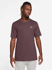 Nike Tattoo Brown Short Sleeve Club T-Shirt - Image 1 of 3