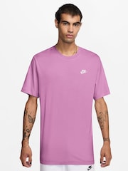 Nike Pink Magenta Short Sleeve Club T-Shirt - Image 1 of 3