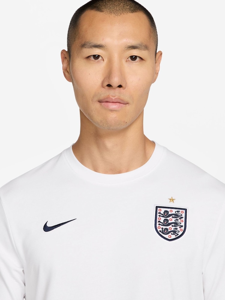 Nike White England Primary Statement T-Shirt - Image 3 of 3