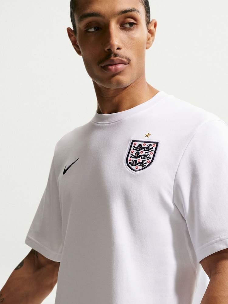 Nike White England Primary Statement T-Shirt - Image 5 of 5 Nike White England Primary Statement T-Shirt - Image 5 of 5