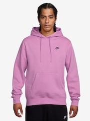 Nike Magenta Pink Club Pull Over Hoodie - Image 1 of 3