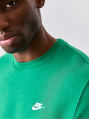 Nike Malachite Green Club Crew Neck Sweatshirt - Image 5 of 5
