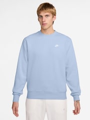 Nike Hydrogen Blue Club Crew Neck Sweatshirt - Image 1 of 3