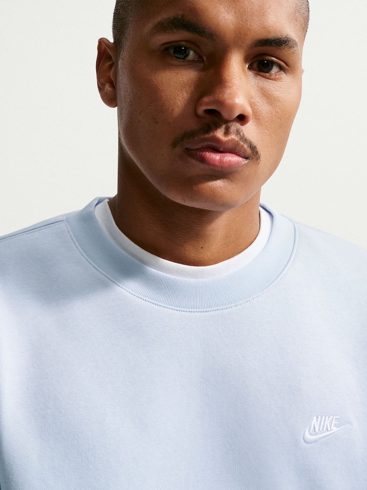 Nike Hydrogen Blue Club Crew Neck Sweatshirt - Image 5 of 5