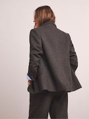 Anthology By JD Williams Grey Premium Herringbone Single Breasted Blazer - Image 2 of 6