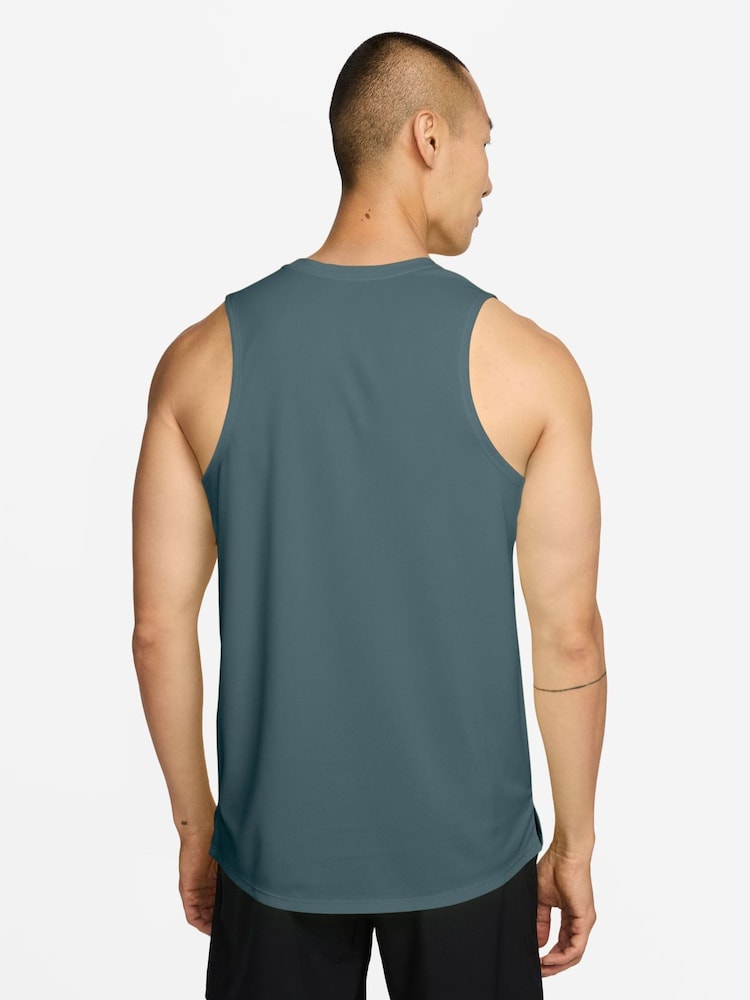 Nike Mineral Slate Miler Dri-FIT Running Vest - Image 2 of 3 Nike Mineral Slate Miler Dri-FIT Running Vest - Image 2 of 3