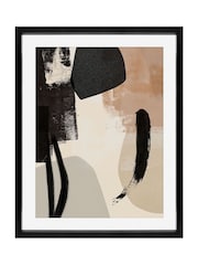 Brookpace Lascelles Natural Black Hand Made in UK'Arrangement II' Abstract Wall Art In A Modern Matte Finish Box Frame 50 x 61cm Wall Art - Image 2 of 4