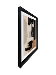 Brookpace Lascelles Natural Black Hand Made in UK'Arrangement IV' Abstract Wall Art In A Modern Matte Finish Box Frame  50 x 61cm Wall Art - Image 3 of 4