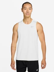 Nike White Miler Dri-FIT Running Vest - Image 1 of 3