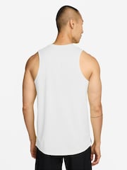 Nike White Miler Dri-FIT Running Vest - Image 2 of 3