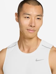 Nike White Miler Dri-FIT Running Vest - Image 3 of 3