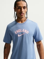 Nike Work Blue England Wordmark Graphic T-Shirt - Image 4 of 5