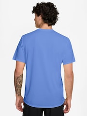 Nike Royal Pulse Blue Miler Dri-FIT UV Running T-Shirt - Image 2 of 3