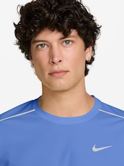 Nike Royal Pulse Blue Miler Dri-FIT UV Running T-Shirt - Image 3 of 3