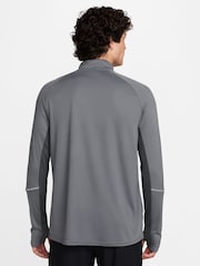 Nike Smoke Grey Miler Dri-FIT Half Zip Running Top - Image 2 of 3