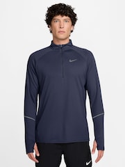 Nike Midnight Navy Miler Dri-FIT Half Zip Running Top - Image 1 of 3