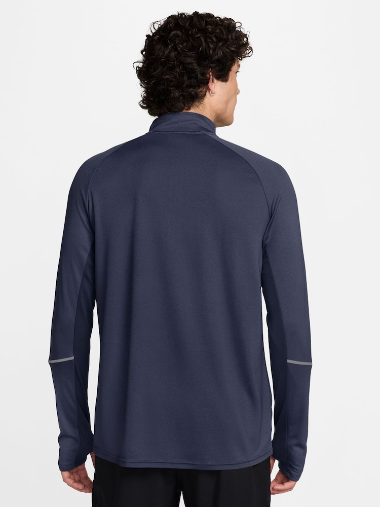 Nike Midnight Navy Miler Dri-FIT Half Zip Running Top - Image 2 of 3
