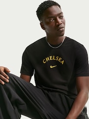 Nike Black Chelsea FC Wordmark Graphic T-Shirt - Image 5 of 5