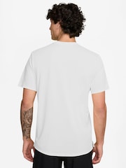 Nike White Miler Dri-FIT UV Running T-Shirt - Image 2 of 4