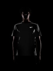 Nike White Miler Dri-FIT UV Running T-Shirt - Image 4 of 4