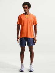 Nike Safety Orange Miler Dri-FIT UV Running T-Shirt - Image 1 of 5