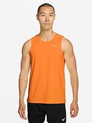 Nike Total Orange Miler Dri-FIT Running Vest - Image 1 of 3