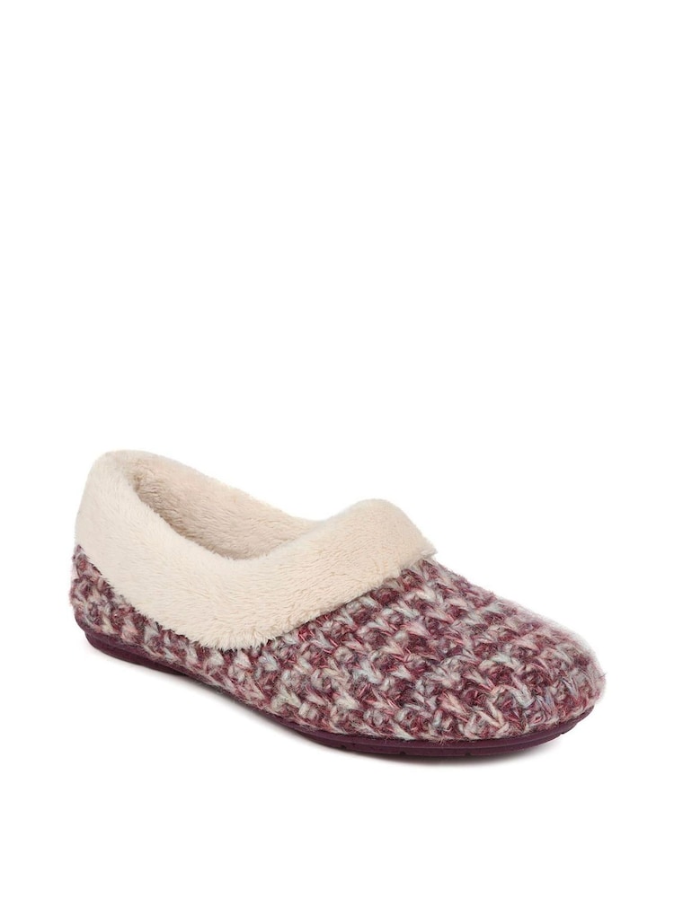 Jones Bootmaker Purple Faux-Fur-Lined Slippers - Image 2 of 5 Jones Bootmaker Purple Faux-Fur-Lined Slippers - Image 2 of 5