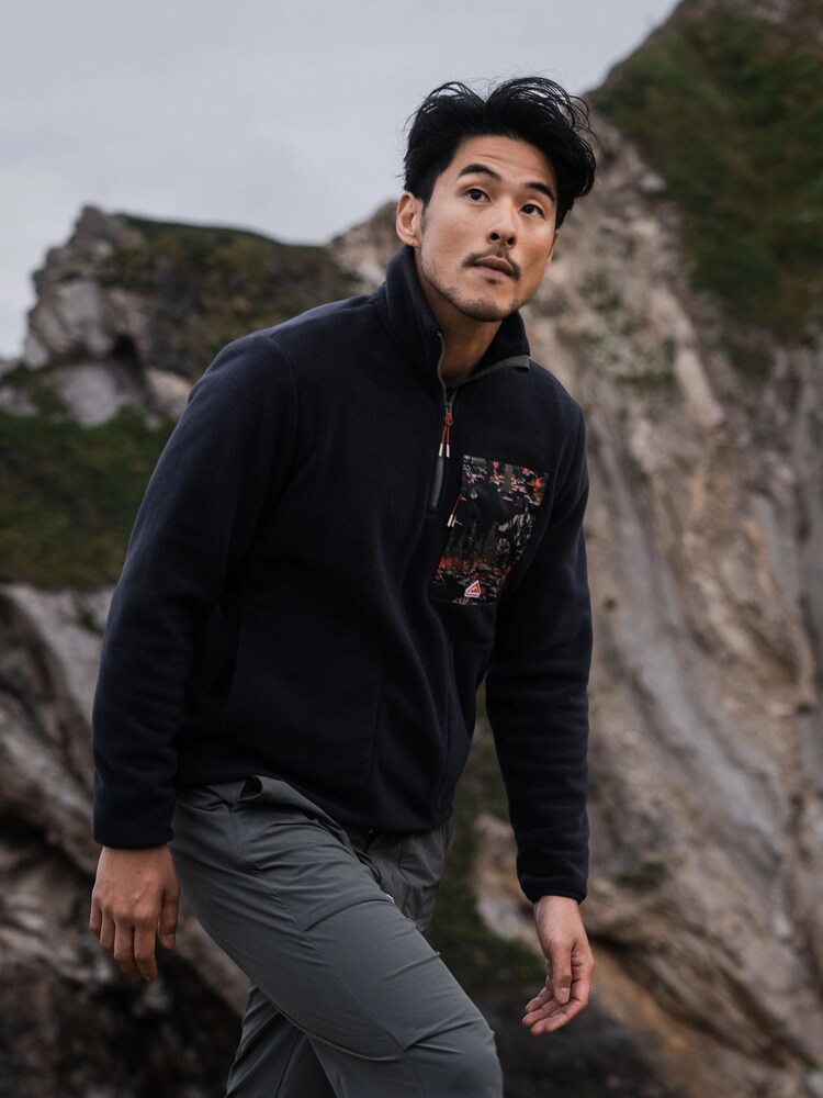 Sealskinz Blue Crownthorpe Mens Polar Fleece Half Zip - Imagem 1 de 6