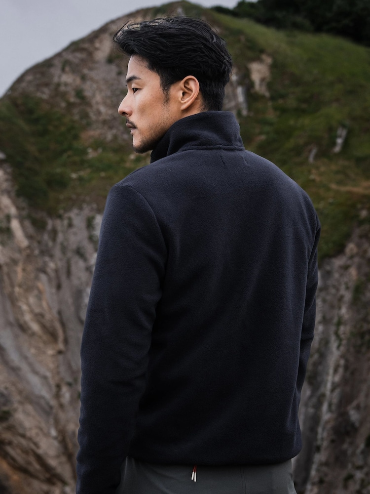 Sealskinz Blue Crownthorpe Mens Polar Fleece Half Zip - Image 2 of 6 Sealskinz Blue Crownthorpe Mens Polar Fleece Half Zip - Image 2 of 6